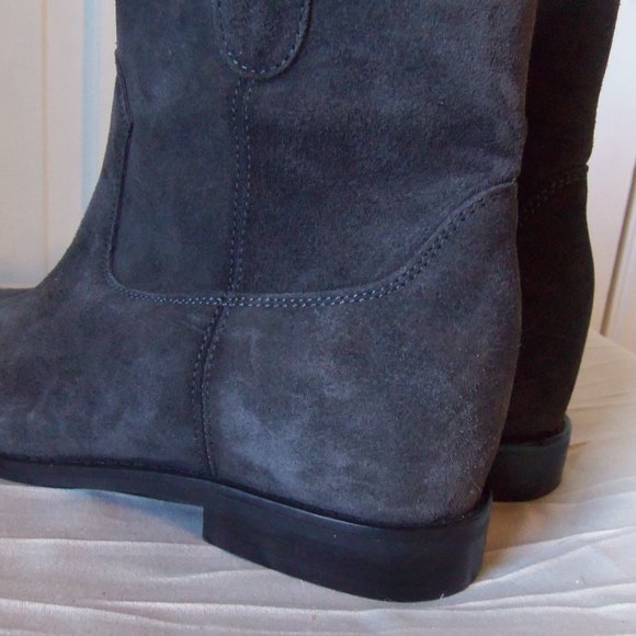 Kanna Gray Suede Studded Ankle Boots sz 36 - Picture 10 of 13